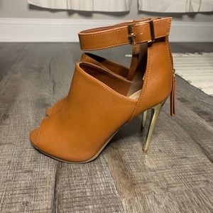 Tan Bootie Heels